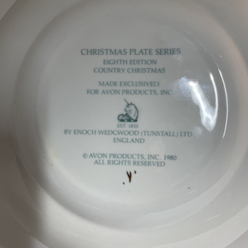 Christmas Plate Series Eighth Edition Country Christmas1980 ecoratP - Picture 3 of 3